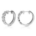 thumbnail image 2 of Vir Jewels 1 CTTW Lab Grown Diamond Hoops Earrings in Sterling Silver With Hidden Post For Women, 2 of 5