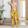 thumbnail image 2 of Logiee Honeycombs Print Pajama Pants for Men,Men’s Pajama Bottoms,Mens PJ Pants with Pockets & Button Fly-Small, 2 of 6
