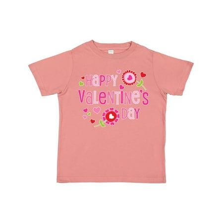 

Inktastic Happy Valentines Day- flowers and hearts Gift Toddler Boy or Toddler Girl T-Shirt