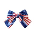 thumbnail image 2 of Large American Flag Print Cotton Fabric Bow Clip Red White and Blue Fourth of July Party Decorations Accessory for Women, 2 of 6