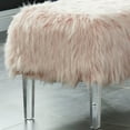 thumbnail image 2 of Andral Upholstered Fabric Ottoman, Pink, 2 of 6