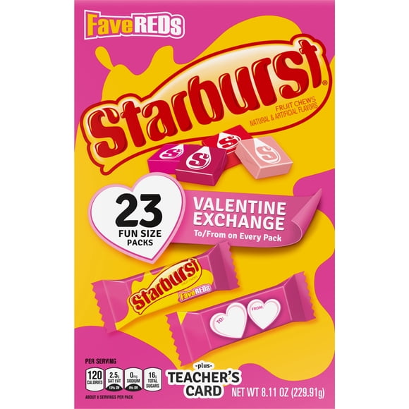 Starburst FaveReds Valentines Fruit Chews Candy, Sharing Size - 8.11 oz Box