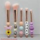 thumbnail image 3 of 5Pcs Beadable Makeup Brush Set with Silicone Beads for DIY Cosmetic Tool Customization, 3 of 5