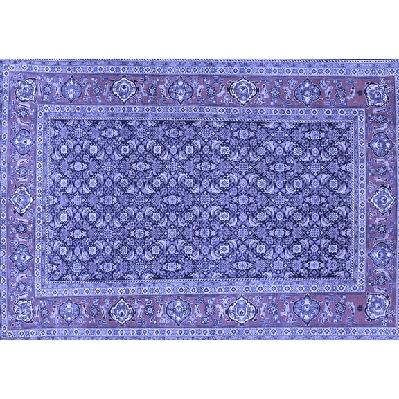 Ahgly Company Indoor Rectangle Persian Blue Traditional Area Rugs, 5' x 7'