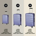 thumbnail image 3 of 3 Piece Hardshell Luggage Suitcase Sets Hardside Carryon Luggage Set With 360 Degree Spinner Wheels For Travel (20"/24"/28"), 3 of 7