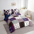 thumbnail image 3 of Castle Fairy Teens Baseball Gamer Bedding Comforter Set,Geometric Plaid Queen Bedding Sets, 3 of 8