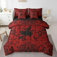 thumbnail image 1 of Erosebridal Magic Witch Bedding Sets King Size, Happy Halloween Comforter Sets with Sheets, Damask Boho Reversible Bedding King Size, Lightweight Room Decorative, 7pcs, 1 of 5