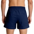 thumbnail image 4 of DPTALR Men's Solid Color Linen Casual Fashion Shorts, Elastic Drawstring Waist, Multi-Pocket, Beach & Seaside Shorts,Blue,Big and Tall Men XXXL, 4 of 7