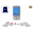 thumbnail image 2 of TechCare Pro TENS Unit 24 Modes Best Portable Massager Back Neck Stress Sciatic Pain, Handheld Full Body Palm Plus Digital Pulse Impulse Professional Micro Massager (Silver), 2 of 6