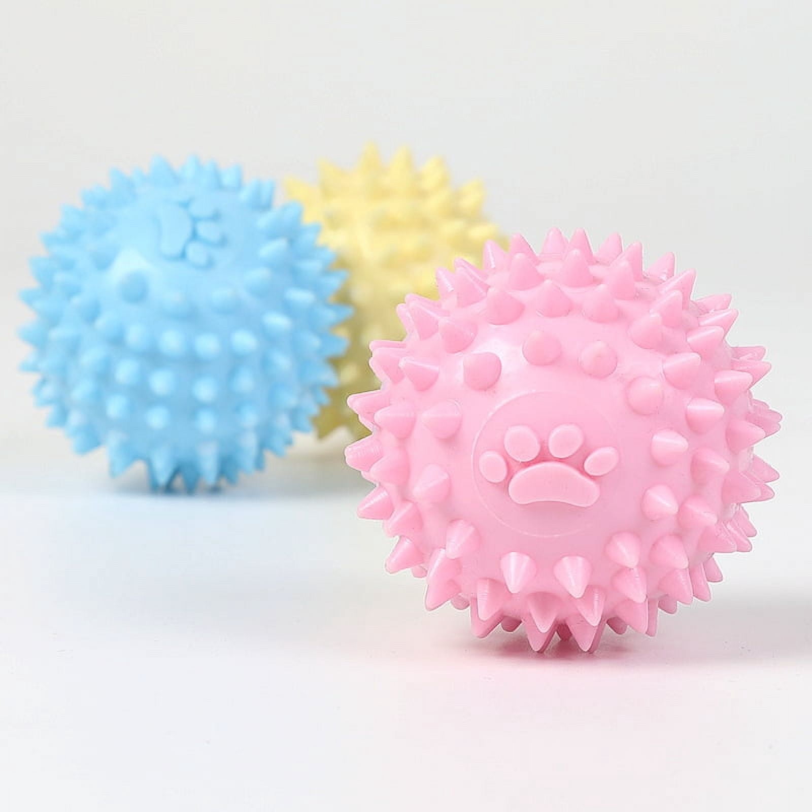 Dog Chewing Toy Interactive Rubber Ball for Small Large Dog Cat Pet Tooth Cleaning Indestructible Footprint Ball Pet Accessories