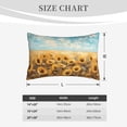 thumbnail image 4 of Balery Sunflower Field Bliss Bedding Queen Pillow Cases - Envelope Closure - Soft Brushed Microfiber Fabric - Shrinkage and Fade Resistant Pillow Cases-14"x20", 4 of 6