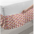 thumbnail image 2 of Abstract Bed Skirt, Repetitive Colorful Flowers Origami Illustration on Pastel Background, Elastic Bedskirt Dust Ruffle Wrap Around for Bedding Decor, 4 Sizes, Ivory and Multicolor, by Ambesonne, 2 of 2