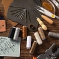 thumbnail image 5 of Kit de costura de cuero, 29 piezas, agujas de coser, hilo, cordón, cinta métrica, dedal, manualidades de cuero, 29 piezas, 5 of 5