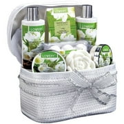 Bath & Body Gift Basket - White Jasmine Spa in Cosmetic Bag