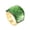 Gold Green Stone, variant on Women's Stainless Steel Crystal Glass Gemstone Chunky Cocktail Ring