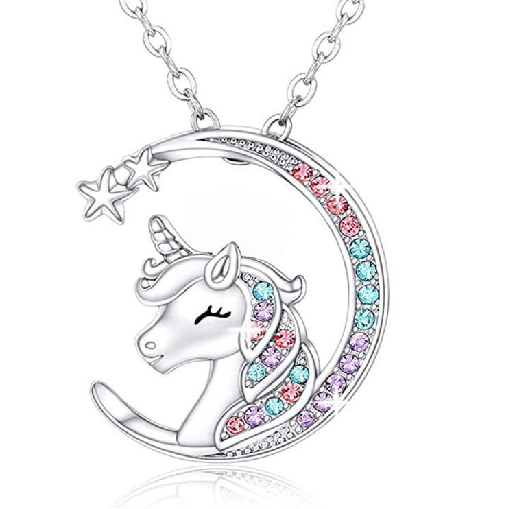 Silver Kids Unicorn Necklace