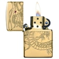 thumbnail image 4 of Zippo Chinese Dragon Armor High Polish Gold Plate Windproof Pocket Lighter, 4 of 6