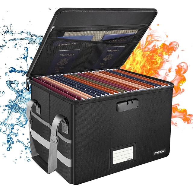 Pack Pink Collapsible Fireproof & Water- File Storage Box with Lock Zipper Closure Holds Up to Pounds Ideal for Home Office & Document Organization