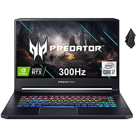 2021 Newest Acer Predator Triton 500 Gaming Laptop, 15.6" FHD NVIDIA G-SYNC Display 300Hz, Intel Core i7-10750H, GeForce RTX 2070 Super, 32GB DDR4 RAM, 1TB NVMe SSD, Wi-Fi 6, RGB Backlit KB,Win10