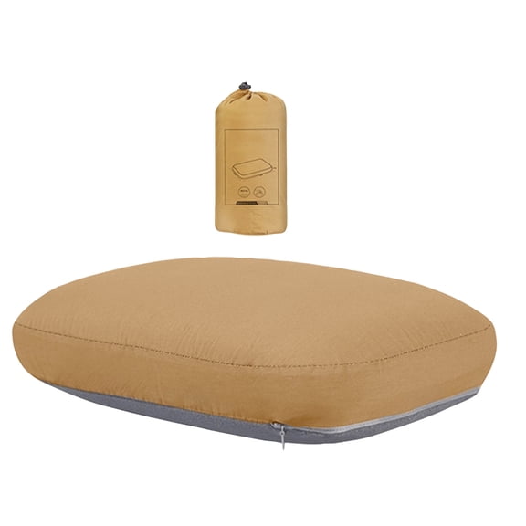 Camping Memory Pillow Inflatable, Ultralight Backpacking Pillow for Hiking Outdoor Travel, Portable Air Pillow with Washable Cover, Free a storage bag
