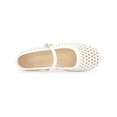 thumbnail image 5 of BLISSFUL STEP Women's Rhinestone Round Toe Chunky Heels Pumps Cream (Size 6), 5 of 6