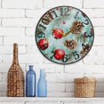 thumbnail image 6 of Christmas Ornament and Pine Cones Wall Clock 12 Inch Silent Non Ticking Battery Operated Easy to Read for Kitchen Living Room, 6 of 8