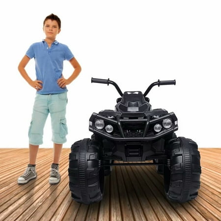 Akoyovwerve LEADZM 12 Volt Ride On Toys, Kids Cars to Tide In 12V,ATV Double Drive Black