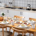 thumbnail image 7 of LOVECASA, Series Sweet, 16-Piece Stoneware Dinnerware Sets, White Gold Dinner Set, Service for 4, 7 of 7