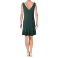 thumbnail image 2 of Theory Womens Flirty Flare Shirt Dress Peplum Dress, Green, 6, 2 of 2