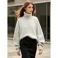 thumbnail image 3 of PAOLA RIBONI Versatile Turtleneck Pullover Sweater With Lurex Knots In Trendy Colors Relaxed Fit Crafted From Premium Blends Comfort And Style Combined, 3 of 9
