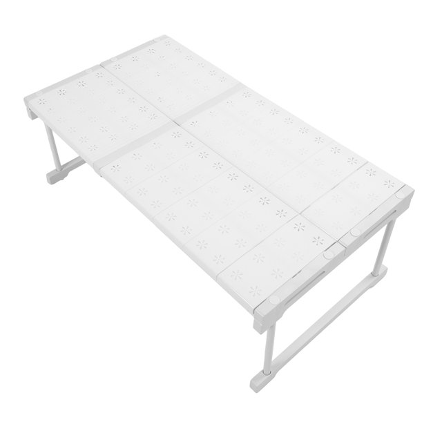 Telescopic Closet Storage Shelf, Carbon Steel Expandable Cabinet Shelf Rack Organizer Riser for Kitchen Bathroom Cupboard Width 48cm