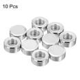 thumbnail image 3 of Uxcell M10 18x7mm Lamp Finial Cap Knob Flat Screw Cap Nut Female Thread Light Fixtures Decoration Silver Tone 10 Pack, 3 of 6