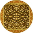 thumbnail image 1 of Ahgly Company Indoor Round Persian Yellow Traditional Area Rugs, 6' Round, 1 of 1