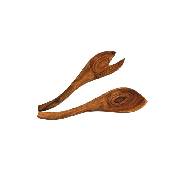 Mountain Woods Set of 2 Luxury & Elegant Acacia Salad Server / Utensil set - 12"