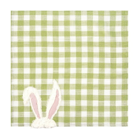 Easter Bunny Ears Single Embroidered Cloth Napkin