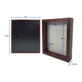 thumbnail image 2 of ILOT 8"x10" Solid Wood Mahogany Display Shadow Box Frame - Memory Box for Keepsakes (Picture box, military, wedding, graduation, and flower shadow box), 2 of 5