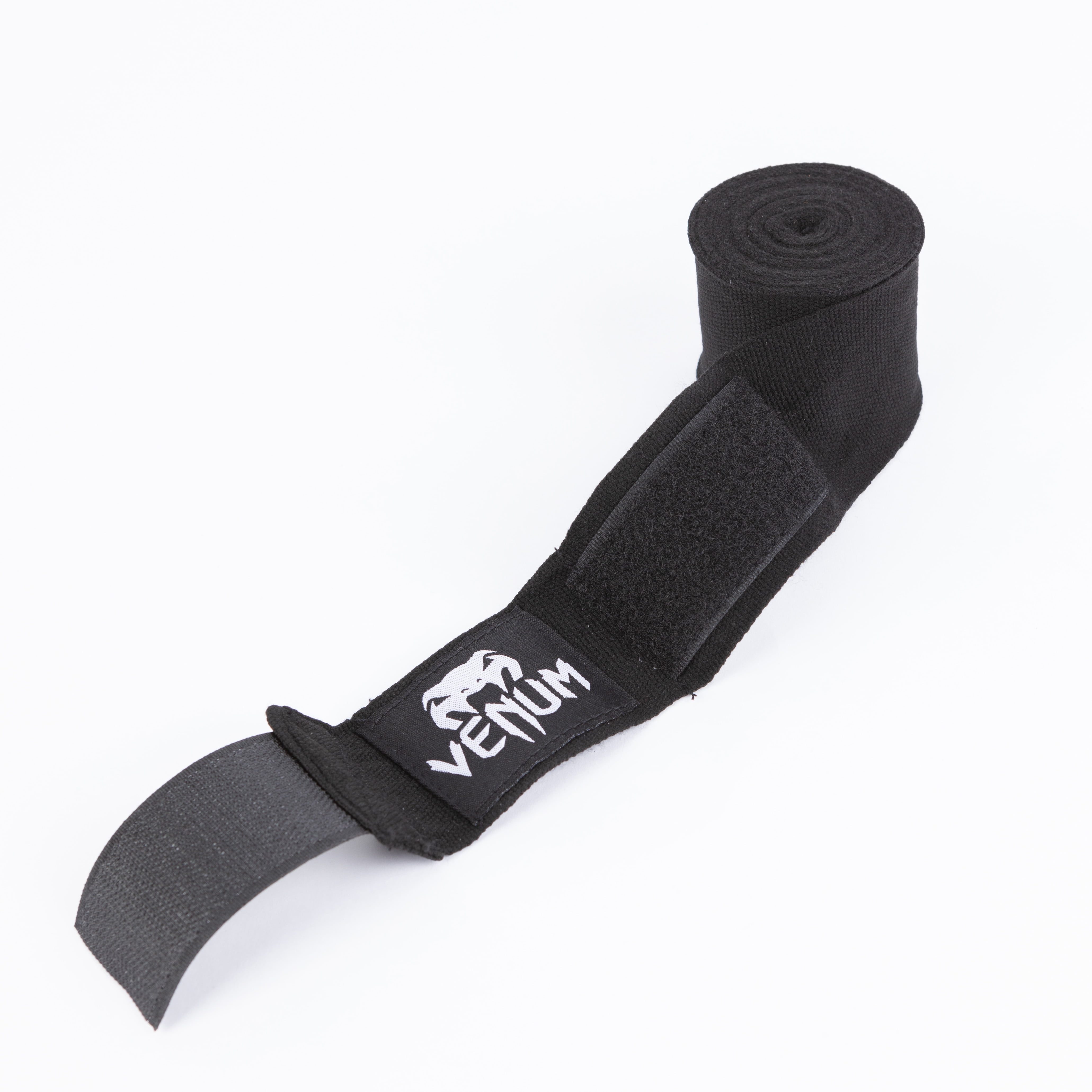 Venum 120-Inch Boxing Hand Wraps – Elastic, Unisex, Black/White – MMA, Kickboxing & Training Gear
