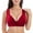 Red, variant on Bras for Women Wireless Women's Push Up Bra Racerback Front Closure Bras Lace Padded Underwire Plunge Floral Black,XXXXL