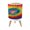 Color 1, variant on Small Trash Can with Lid Stylized topographic elevation map 1.8 Gallon Dog Proof Trash Can Round Garbage Can Waste Bin Wastebasket for Bathroom Bedroom Living Room
