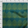 thumbnail image 2 of oneOone Cotton Poplin Fabric Leaves & Floral Block Printed Fabric 1 Yard 56 Inch Wide, 2 of 4