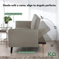 thumbnail image 3 of Sofá Cama Reclinable 3 Personas Sillón Minimalista 2 Posiciones Kingshouse beige 1, 3 of 8