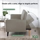 thumbnail image 3 of Sofá Cama Reclinable 3 Personas Sillón Minimalista 2 Posiciones Kingshouse beige 1, 3 of 8
