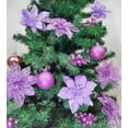 thumbnail image 6 of 24 Pcs Christmas Poinsettia Flowers Set, Christmas Tree Decorations   Artificial Christmas Flowers,Glitter Berries Stems,Christmas Balls,Wedding Decor Xmas Tree New Year Ornaments,Violet, 6 of 7