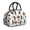Basketball and Wow, variant on Basketball and Leopard White Pattern Insulated Lunch Bag,Leakproof Large Capacity Lunch Box for Work,Picnic or Travel,11.4 X 6.7 X 8.3 Inches