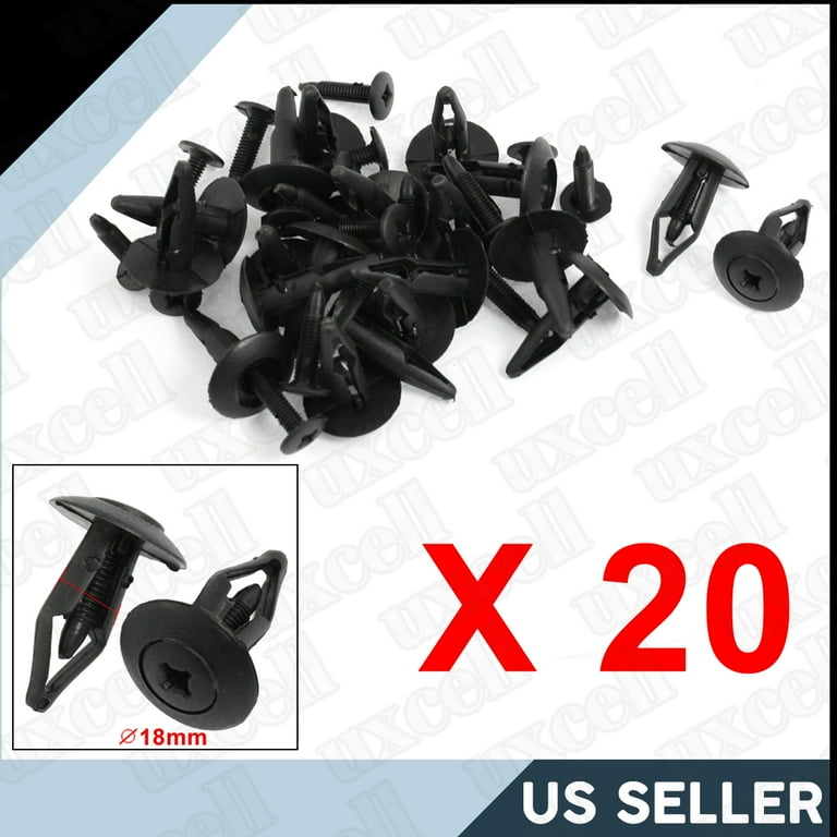 Fastners Inserts Plastic Uxcell 30Pcs 8mm Hole Plastic Push Type Rivet ...