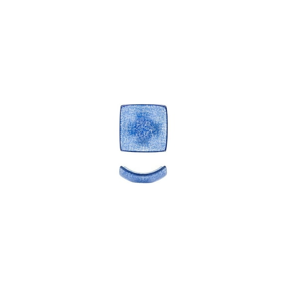 Turgla Fusion Glass 3.5" x 3.5" x h:1.25" 3 oz. Square Blue Glass Ramekin (Set of 6)