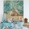 thumbnail image 2 of Designart 'Composition from the Sea I' Nautical & Coastal Print on Natural Pine Wood, 2 of 3