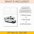 thumbnail image 4 of RV Twin 28” X 80” | 1000-TC Egyptian Cotton Sheet Set 8 inch Deep Pockets - Made for RV - Burgundy Color, 4 of 7