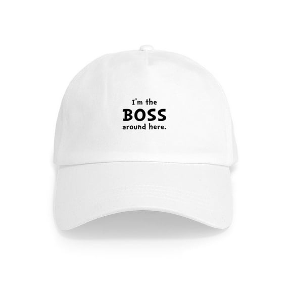 CafePress - Im The Boss Cap - Adjustable 100% Brushed Unisex Casual Cotton Baseball Cap, Beige, 1