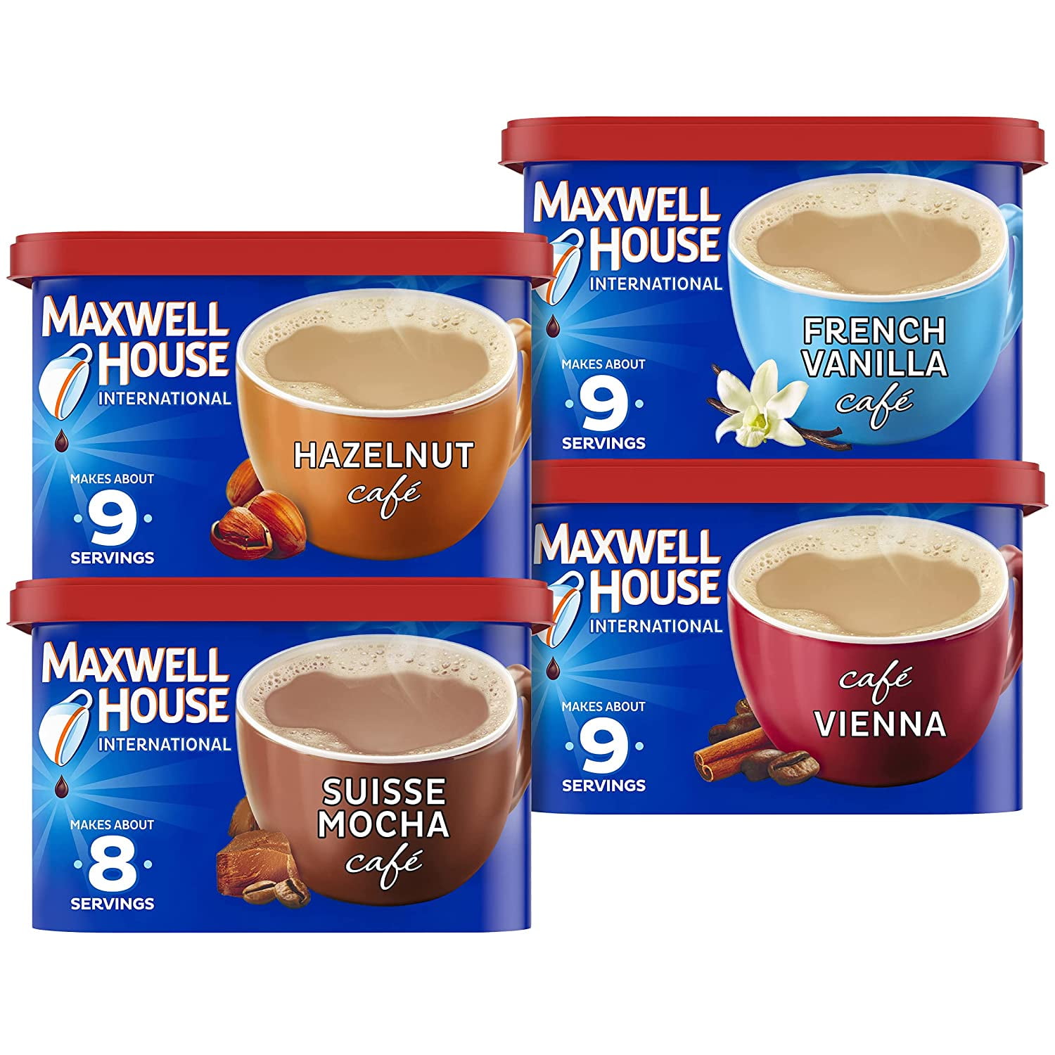 Maxwell House International Variety Pack with French Vanilla, Suisse